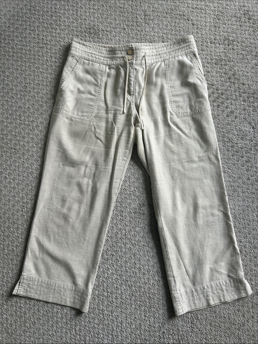 Sigrid Olsen Poet 09 Linen/cotton blend wide leg cropped pants